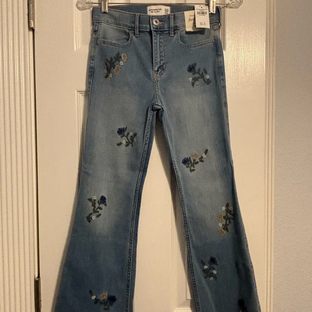 Abercrombie Kids Blue Flare Wide Leg Jeans